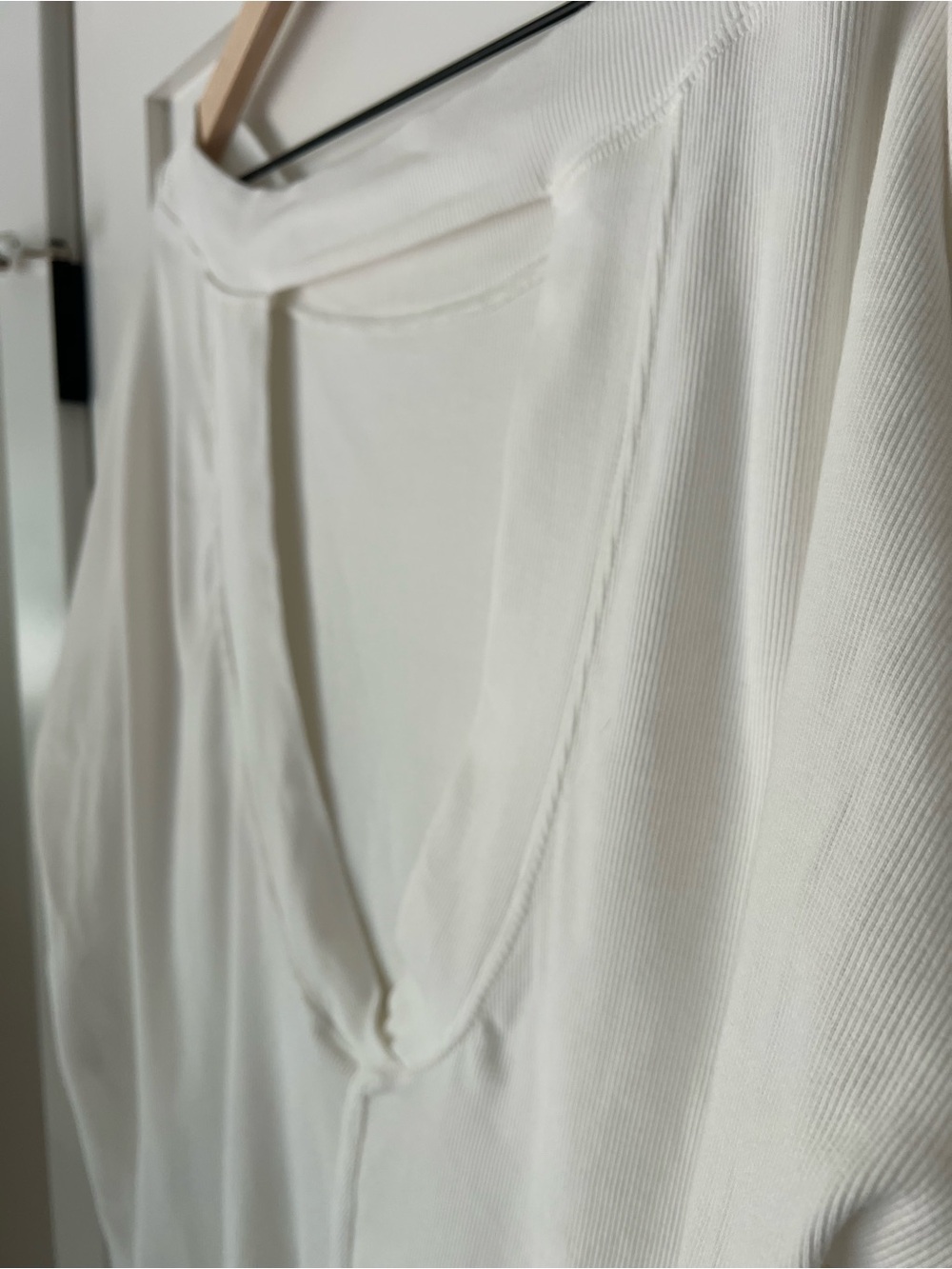 FP Movement Simply Layer Open Back Top M Ivory Ribbed Thumbhole Long Sleeve - Picture 6 of 11